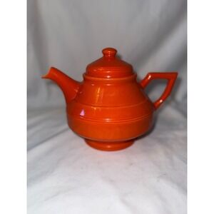 Vintage Vernon Kilns Early California Orange Ceramic Pottery Coffeepot Teapot